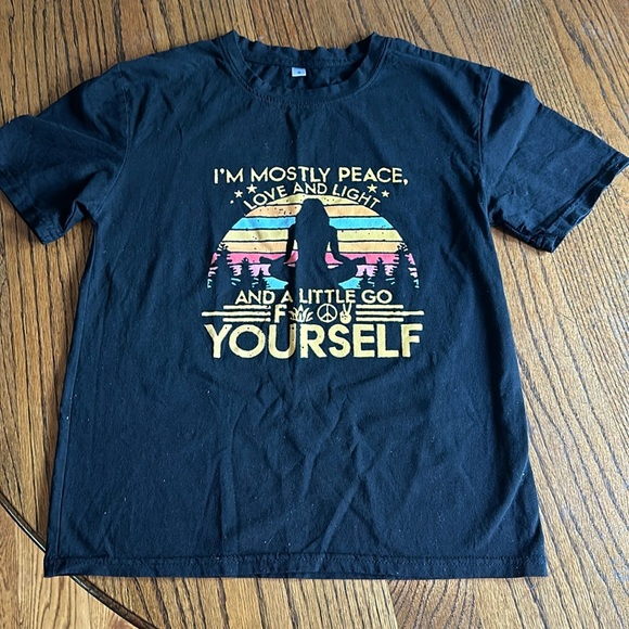 Graphic T-shirt Junior Sz S Fun saying Worn once - Picture 1 of 2